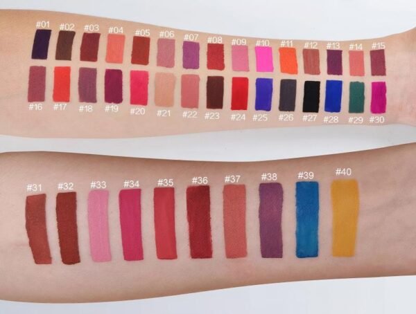 40 colors matte liquid lipstick